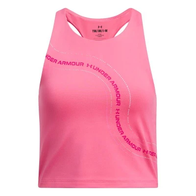 Under Armour G Motion Branded Crop Tank-PNK dívčí tílko