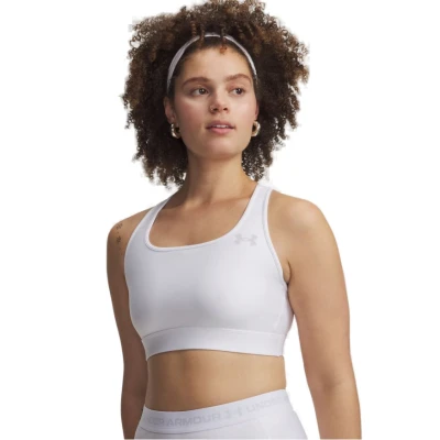 Under Armour HeatGear Mid-WHT sportovní podprsenka