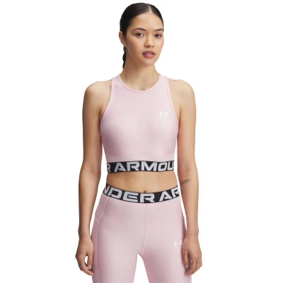 Under Armour HeatGear Rib Tank-PNK 2025 dámsky športový top
