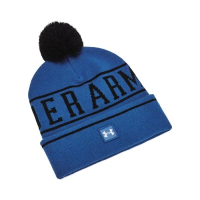 Under Armour M Halftime Pom Beanie-BLU pánská zimní čepice
