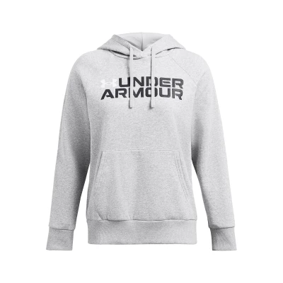 Under Armour Rival Fleece Wordmark Hoodie-GRY dámská mikina s kapucí
