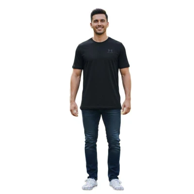 Under Armour SPORTSTYLE LEFT CHEST SS-BLK pánské tréninkové tričko