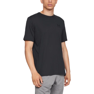 Under Armour SPORTSTYLE LEFT CHEST SS-BLK pánské tréninkové tričko