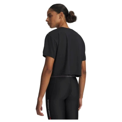 Under Armour Tech Branded Crop SS-BLK dámské tréninkové tričko