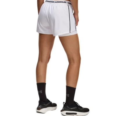 Under Armour Tech Play Up 2in1 Shorts-WHT dámské tréninkové kraťasy