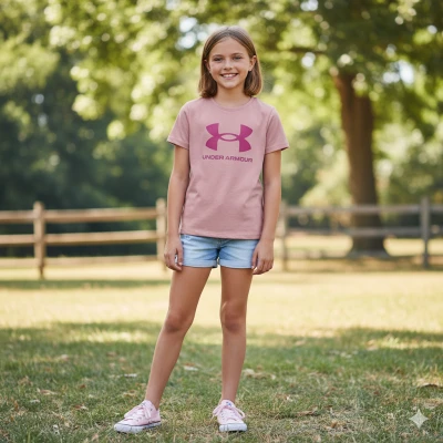 Under Armour UA BIG LOGO SS dívčí tričko