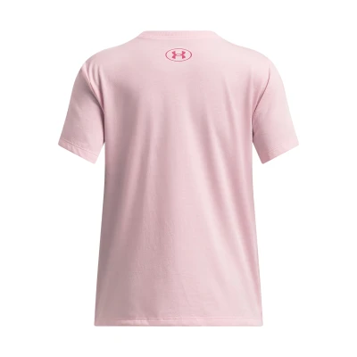 Under Armour UA Bubble Wordmark SS-PNK dívčí tričko