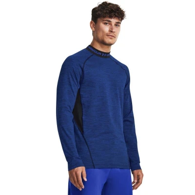 Under Armour UA CG Armour Twist Mock-BLU pánské kompresní tričko s dlouhým rukávem