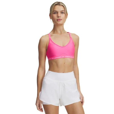 Under Armour UA Crossback Low Bra-PNK dámská sportovní podprsenka