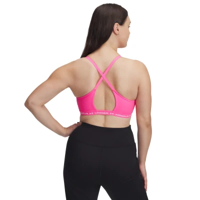 Under Armour UA Crossback Low Bra-PNK dámská sportovní podprsenka