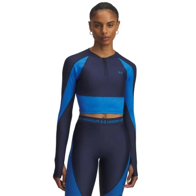 Under Armour UA HG Rib 1/4 Zip dámské tréninkové tričko s dlouhým rukávem