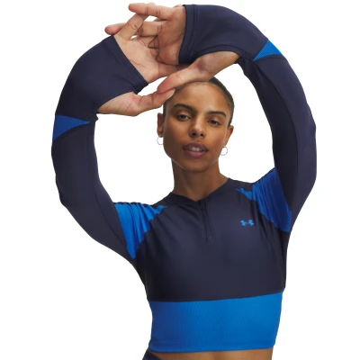 Under Armour UA HG Rib 1/4 Zip dámské tréninkové tričko s dlouhým rukávem