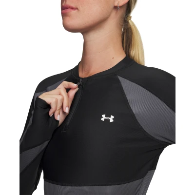 Under Armour UA HG Rib 1/4 Zip dámské tréninkové tričko s dlouhým rukávem