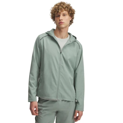 Under Armour UA Launch Hooded Jacket-GRN pánská běžecká bunda