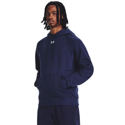 Under Armour UA Rival Fleece Hoodie-BLU I pánská mikina s kapucí