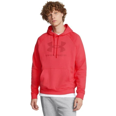 Under Armour UA Rival Fleece Logo HD-RED I pánská mikina s kapucí