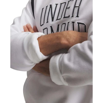 Under Armour UA Rival Fleece Nov Hoodie-WHT pánská mikina s kapucí