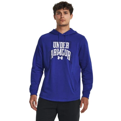 Under Armour UA Rival Terry Graphic HD-BLU pánská mikina s kapucí