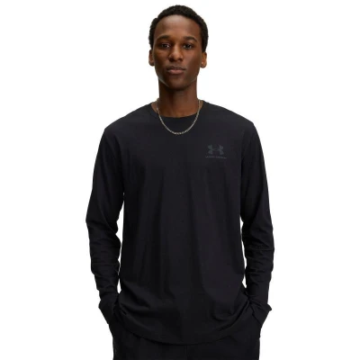 Under Armour UA SPORTSTYLE LEFT CHEST LS-BLK pánské tričko s dlouhým rukávem