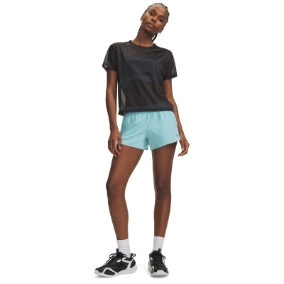 Under Armour UA Vanish Woven 3in Shorts-BLU dámské tréninkové kraťasy