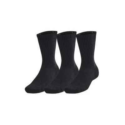 Under Armour Unisex UA TC 3pk Crew-BLK ponožky