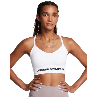 Under Armour Vanish Seamless Low Bra-WHT dámská sportovní podprsenka