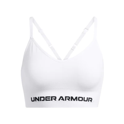 Under Armour Vanish Seamless Low Bra-WHT dámská sportovní podprsenka