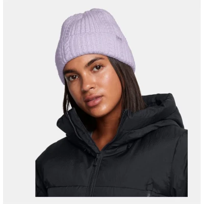 Under Armour W Halftime Cable Knit Beanie-PPL dámská zimní čepice