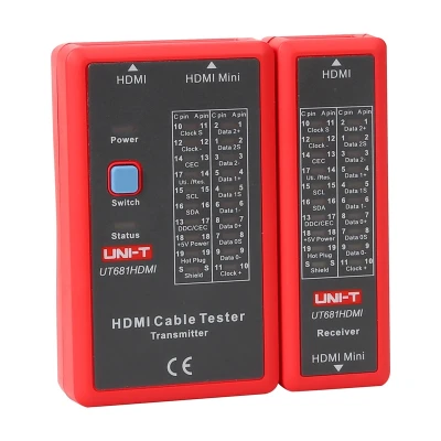 UNI-T UT681HDMI červeno-šedý tester kabelů HDMI