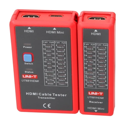 UNI-T UT681HDMI červeno-šedý tester kabelů HDMI