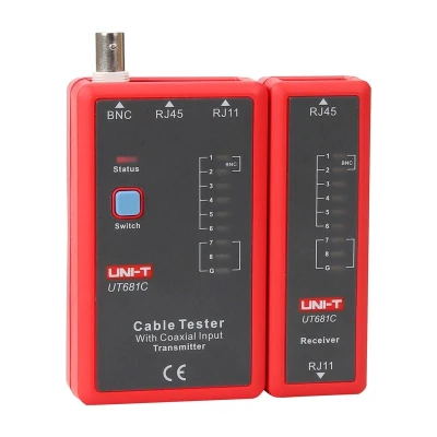 UNI-T UT681C červeno-šedý tester síťových kabelů