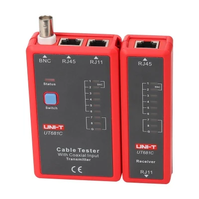 UNI-T UT681C červeno-šedý tester síťových kabelů