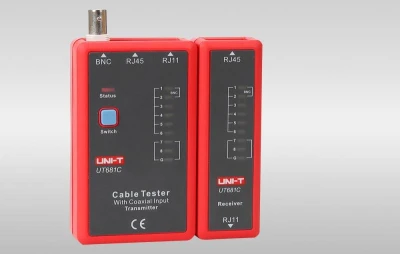UNI-T UT681C červeno-šedý tester síťových kabelů