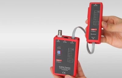 UNI-T UT681C červeno-šedý tester síťových kabelů