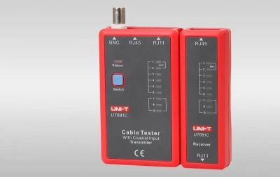 UNI-T UT681C červeno-šedý tester síťových kabelů