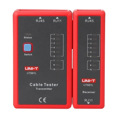 UNI-T UT681L červeno-šedý tester síťových kabelů
