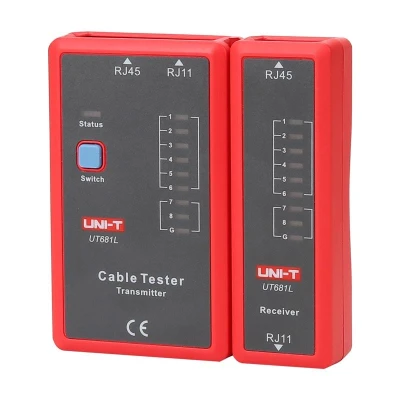 UNI-T UT681L červeno-šedý tester síťových kabelů