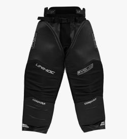 Unihoc Alpha Evolab 25/26 černo-stříbrné brankářské kalhoty + sleva 400,- na příslušenství