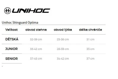 Unihoc Optima 24/25 br.chrániče holení POUZE Kids - černá/bílá (VÝPRODEJ)