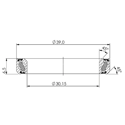 Union Ložisko hlavového složení CB-710 30,15x39,0x6,5 45°/45°
