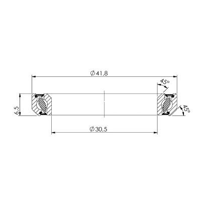 Union Ložisko hlavového složení CB-732 30,5x41,8x6,5 45°/45°