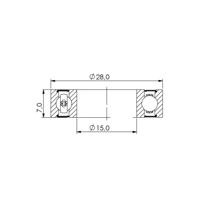 Union Ložisko kuličkové CB-085 6902 2RS 15x28x7