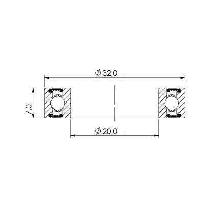 Union Ložisko kuličkové CB-132 6804 2RS 20x32x7