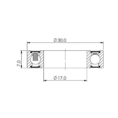 Union Ložisko kuličkové keramické CB-356 6903 LLB 17x30x7