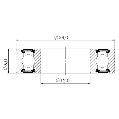 Union Ložisko kuličkové MAX CB-444 6901V LLU 12x24x6