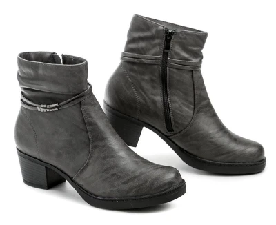 Urban Ladies 5300 tmavě šedé dámské zimní boty