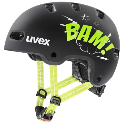 Uvex Kid 4 Style Bam Black - Lime Matt (s4148230100) dětská helma
