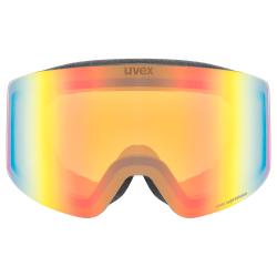 Uvex Provoqe Fm Black Matt Dl/rainbow (partial White Red) On Yellow-clear S2 (s5506822230) lyžařské brýle