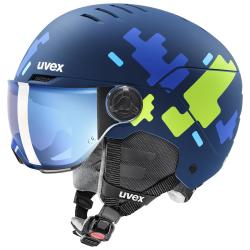 Uvex Rocket Jr Visor Blue Puzzle M (s5662638000) juniorská helma + sleva 300,- na příslušenství Uvex Rocket Jr Visor Blue Puzzle M (s5662638000) juniorská helma + sleva 300,- na příslušenství