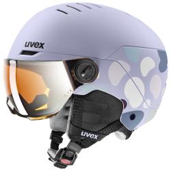 Uvex Rocket Jr Visor Cool Lavender Abstract Matt (s5662630000) juniorska lyžiarska prilba